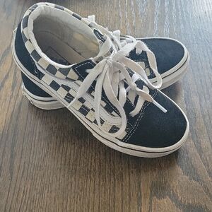 Vans Black and White Checkered Lace-Up Shoes